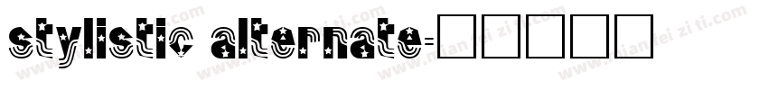 stylistic alternate字体转换